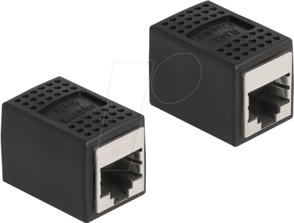 Адаптер RJ45 jack > jack, Cat.6A, чорний