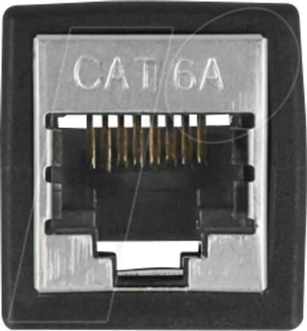 Адаптер RJ45 jack > jack, Cat.6A, чорний