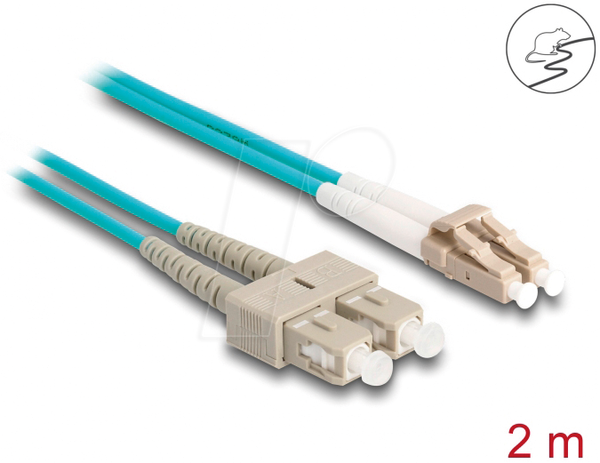 Оптоволоконний кабель LC Duplex - SC Duplex Multimode OM3 2 м