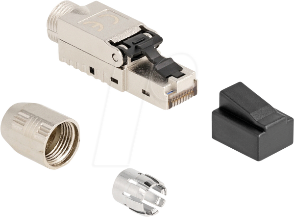 Штекер RJ45, Cat.6a, з можливістю польового підключення, кабельний ввід