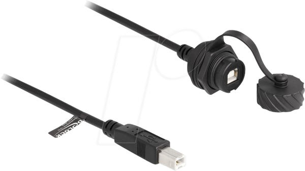 Кабель USB 2.0, B чоловічий - B жіночий, для прихованого монтажу, IP68, 1 м