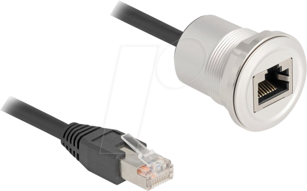 Панельний роз'єм Cat.5e RJ45 з кабельним штекером