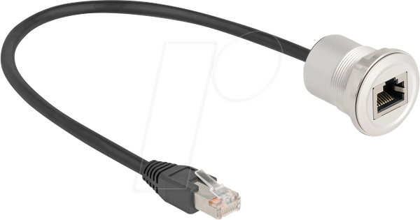 Панельний роз'єм Cat.5e RJ45 з кабельним штекером