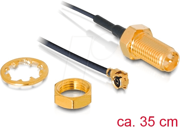 Кабель для високочастотної антени RP-SMA (мама), MHF® I (папа), 35 см