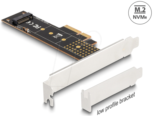 PCIe x4 > 1 x M.2 Key M 22110 NVMe, низькопрофільний