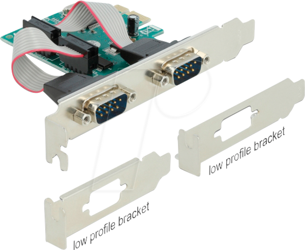 Карта PCI Express на 2 послідовних порти RS-232