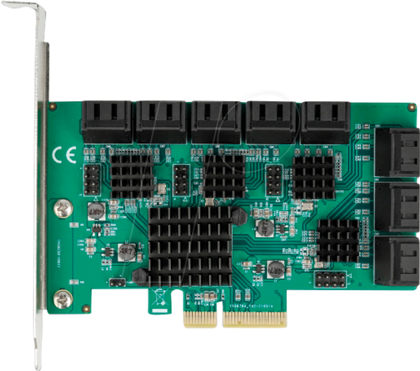 16-портова карта SATA PCI Express x4