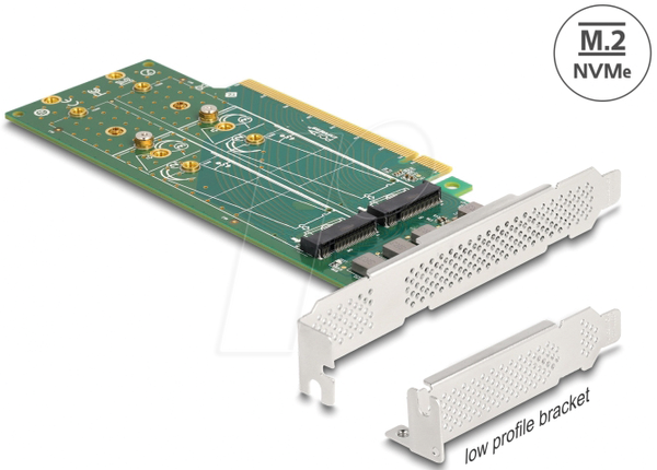 PCIe 4.0 x16 > 4 x M.2 Key M 22110 NVMe, біфуркація