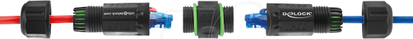 З'єднувач кабелю RJ45 штекер - RJ45 штекер Cat.6 з різьбою M16 IP6