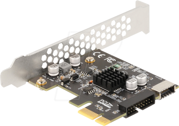 PCI PCIe x1 > 1 внутрішній USB 3.0 Type-E, 1 внутрішній 19-контактний