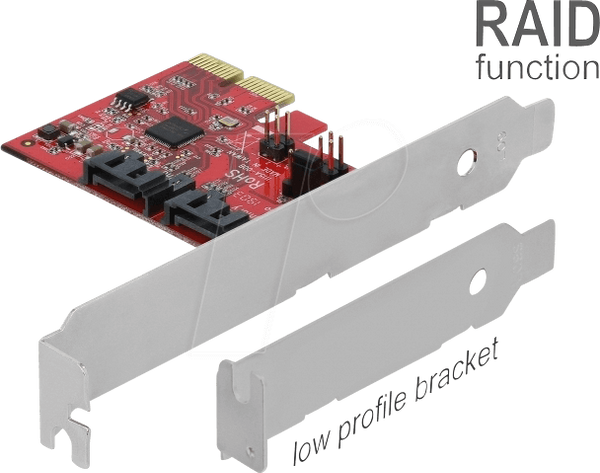 2-портова карта SATA PCI Express з RAID 1
