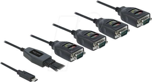 USB-конвертер, C на 4x RS232, ESD, індикатори стану, 63 см