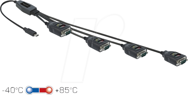 USB-конвертер, C на 4x RS232, ESD, індикатори стану, 63 см