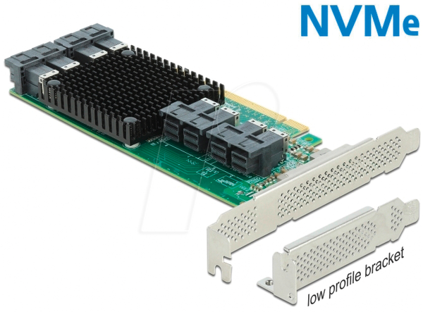 PCIe x16 > 8 x SFF-8643 NVMe