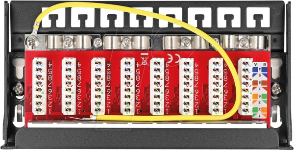 Міні-патч-панель для робочого столу RJ45, 8 портів, Cat.6A, екранований, чорний