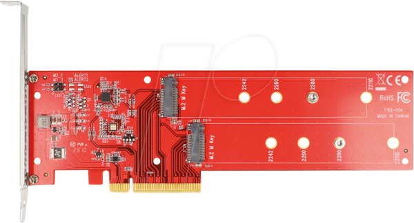 PCIe x8 > 2x M.2 NVMe, 22110, розгалуження