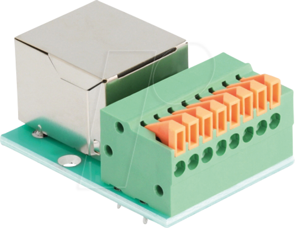Розетка / клемна колодка RJ45 Cat.5e з кнопкою