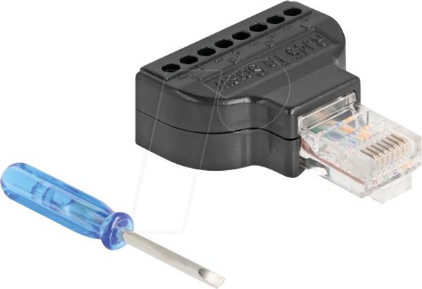 Штекер/клемна колодка RJ45 Cat.5e, вкл. викрутку