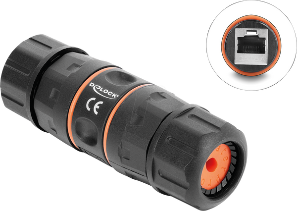 З'єднувач кабелю RJ45 гніздо - RJ45 гніздо Cat.6a з M23.5 x 1.5 м
