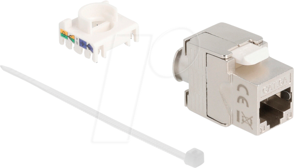 Роз'єм Keystone Module тонкий / короткий, RJ45, до LSA Cat.6A, shi