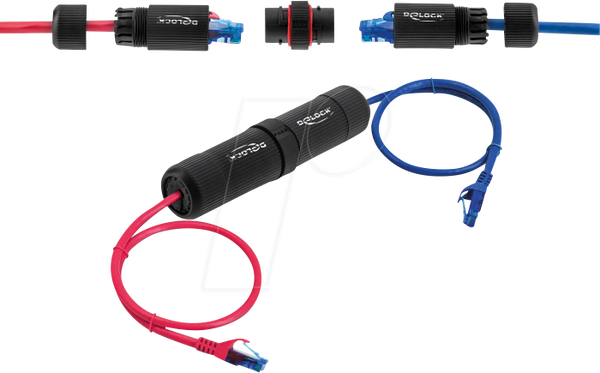 З'єднувач кабелю RJ45 штекер - RJ45 штекер Cat.6 з різьбою M16