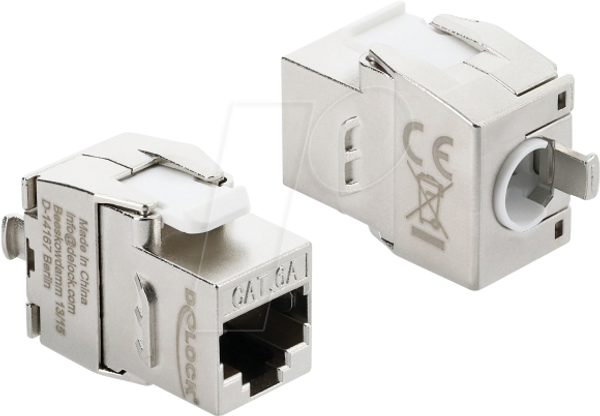 Роз'єм RJ45 Keystone Module для LSA Cat.6a, екранований металевий, без інструментів