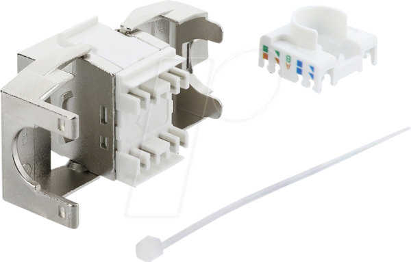 Роз'єм RJ45 Keystone Module для LSA Cat.6a, екранований металевий, без інструментів