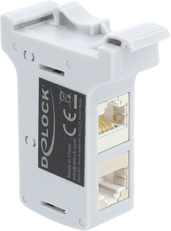 З'єднувач RJ45 Cat.6a 2x розетка - 2x розетка