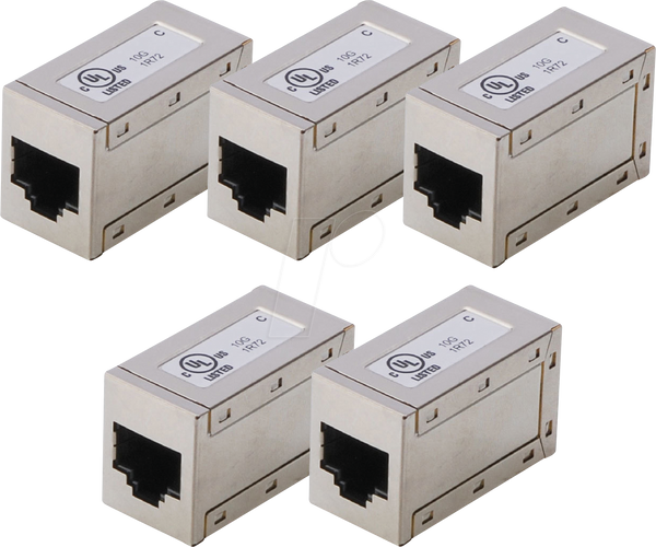 CAT 6, модульні з'єднувачі, екрановані – 5 шт.