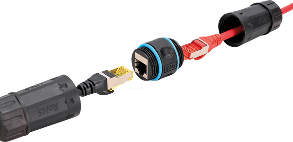 Зовнішнє підключення Cat.6a, IP68, RJ45