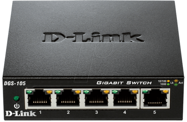 5-портовий гігабітний Ethernet-комутатор, металевий корпус