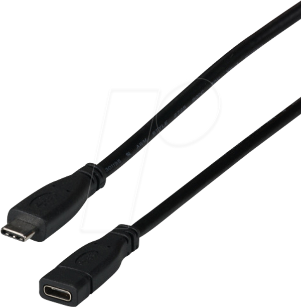 Кабель USB 3.1, роз'єм типу C > гніздо, 10 Гбіт/с, 1,0 м