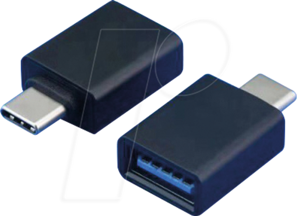 Адаптер USB 3.0, роз'єм C > гніздо A, чорний