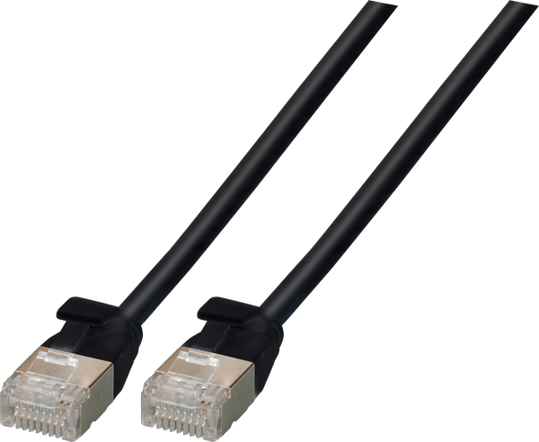 Патч-кабель 0,25 м U/FTP, Cat.6A, ультрагнучкий, чорний