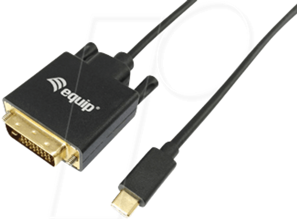 Кабель подвійного з'єднання USB типу C - DVI-D, штекер-штекер, 1,8 м