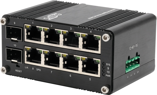 Комутатор, міні-8+2 порти, гігабітний Ethernet, SFP