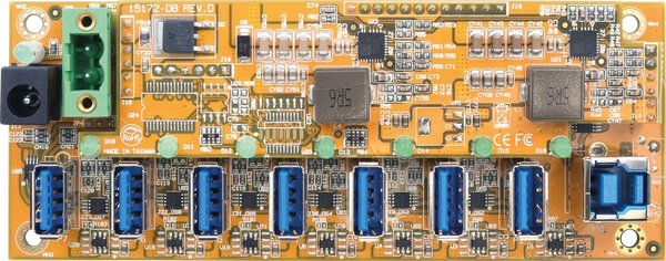 7-портова плата концентратора USB 3.2 Gen 1, стійкість до електростатичного розряду 15 кВ