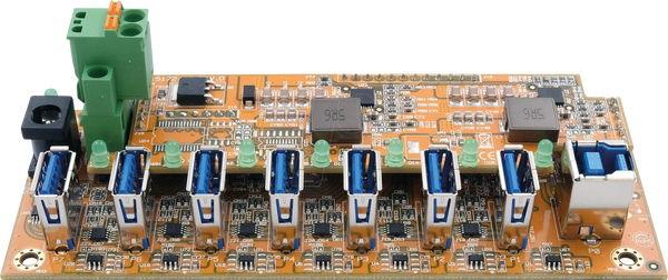 7-портова плата концентратора USB 3.2 Gen 1, стійкість до електростатичного розряду 15 кВ