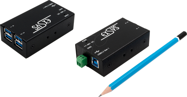Чотирипортовий промисловий концентратор USB 3.0, 15 кВ EDS, міні