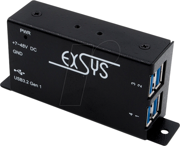 Чотирипортовий промисловий концентратор USB 3.0, 15 кВ EDS, міні