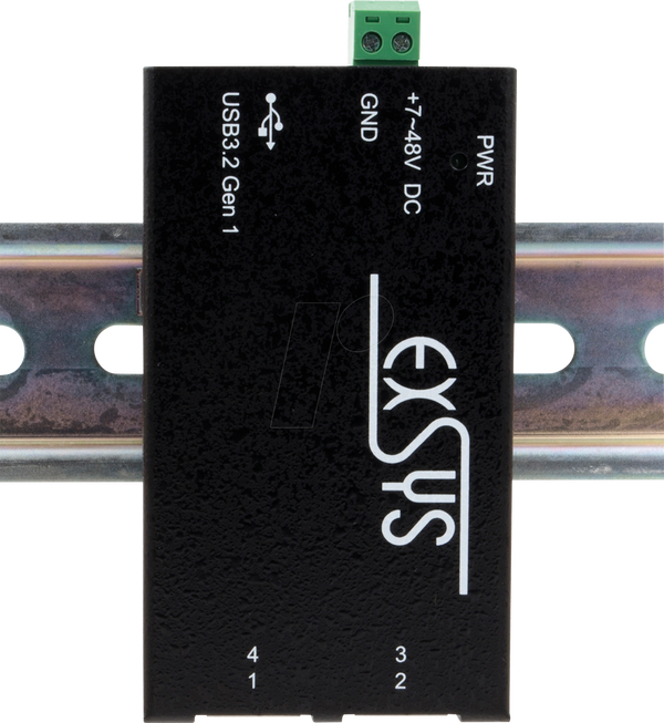 Чотирипортовий промисловий концентратор USB 3.0, 15 кВ EDS, міні