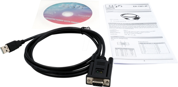 Перетворювач USB 2.0, USB-A на RS-232, 1,8 м