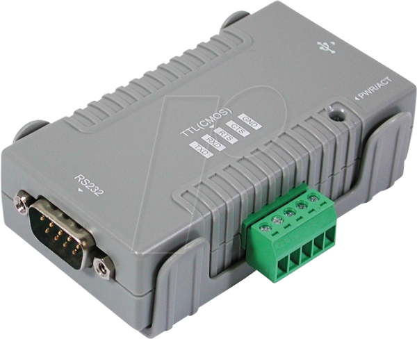 Перетворювач USB 2.0, USB-B на RS-232/TTL (CMOS), 15 кВ ESD