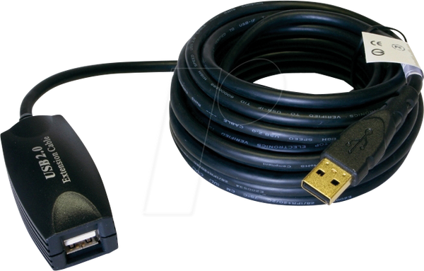 Кабель USB 2.0, штекер A до порту A, активний, 12 м