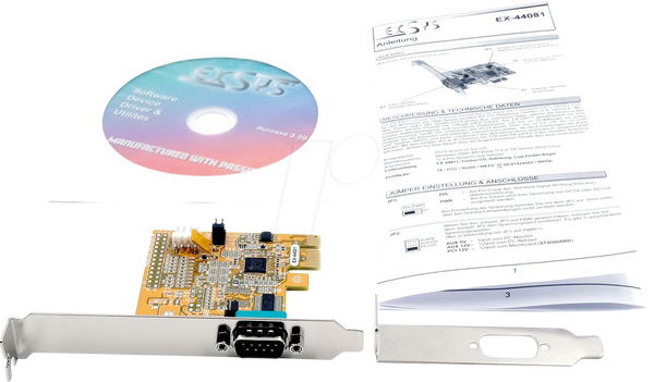 Карта PCI Express для 1 порту RS-232