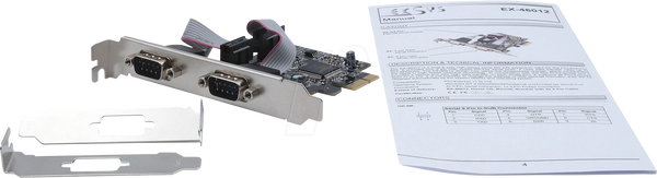 Карта PCI Express для 2 портів RS-232