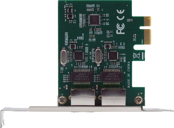Мережева карта, PCIe, Gigabit Ethernet, 2x RJ45