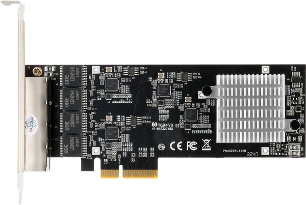Мережева карта, PCI Express, 2,5 гігабітний Ethernet, 4x RJ45