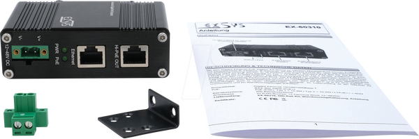 Гігабітний інжектор живлення через Ethernet (PoE+), 60 Вт