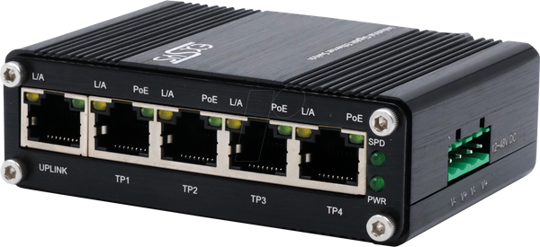 Комутатор, 5-портовий, гігабітний Ethernet, PoE+